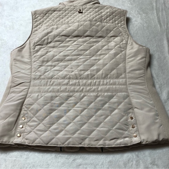 𝅺Cleo Quilted Tan Vest Size Large - Picture 7 of 11